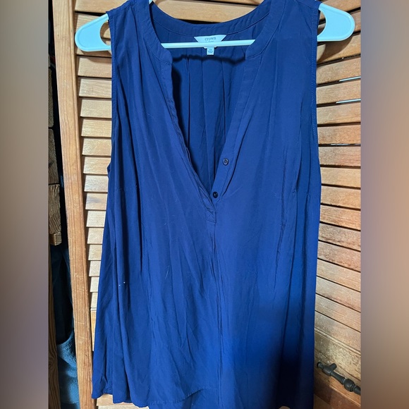 Plus Size Crown & Ivy Sleeveless Top Navy Blue - Picture 2 of 3